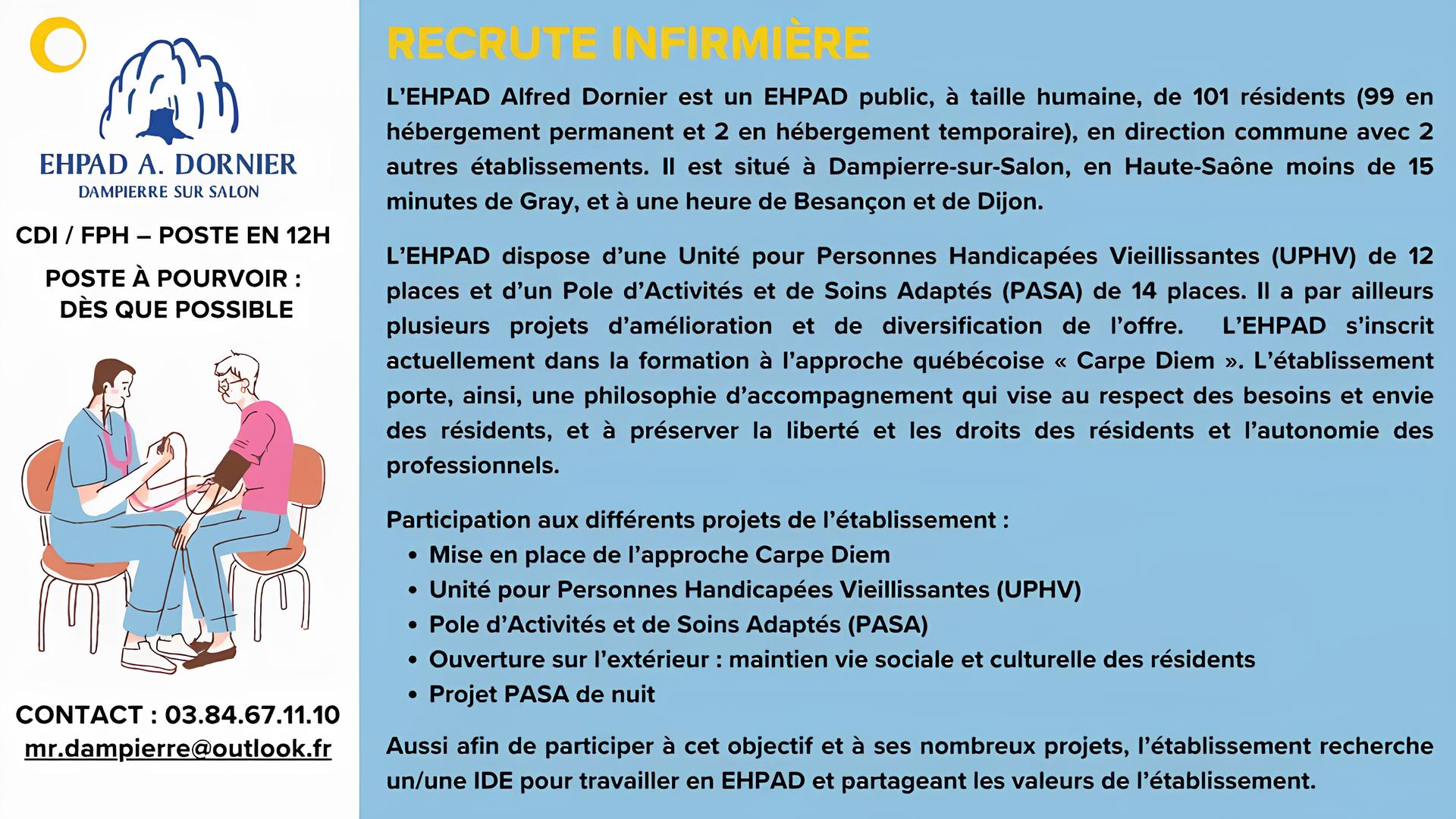 Recrutement IDE Dampierre